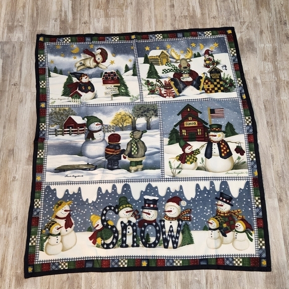 Laurie Korsgaden Snow Winter Scenes Fleece Blanket-51x64" - Picture 1 of 8